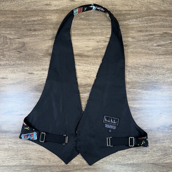VTG Nicole Miller Limited Quanities Tuxedo Backless Vest Graduation PHD Barback - Picture 8 of 13